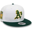 shapka-ploska-byala-snapbek-rickey-henderson-9fifty-crown-patches-na-oakland-athletics-mlb-ot-new-era