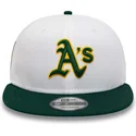shapka-ploska-byala-snapbek-rickey-henderson-9fifty-crown-patches-na-oakland-athletics-mlb-ot-new-era