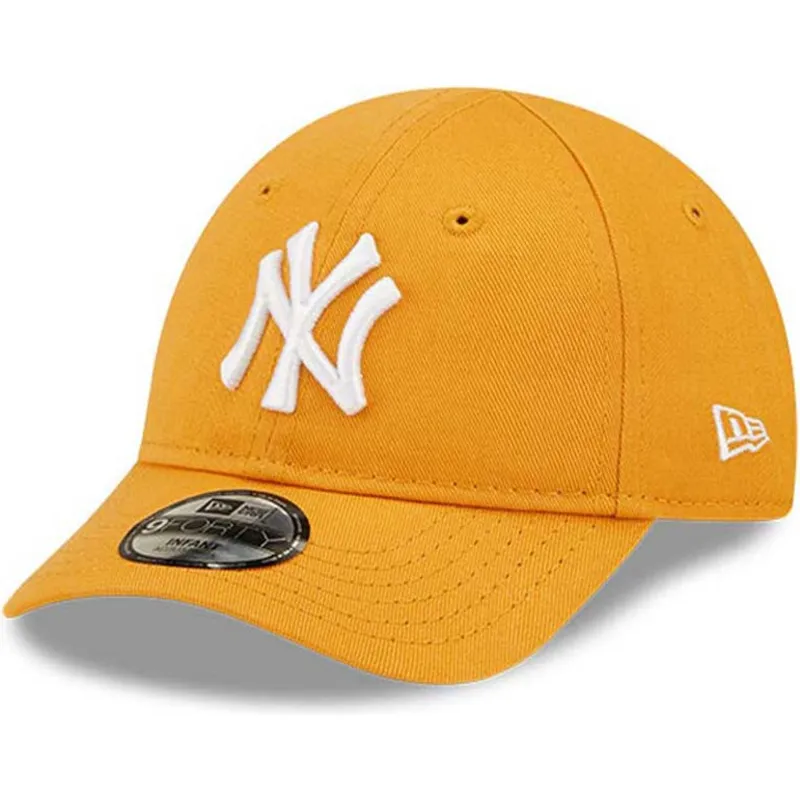 shapka-izvita-oranzhev-reguliruem-za-deca-9forty-league-essential-na-new-york-yankees-mlb-ot-new-era