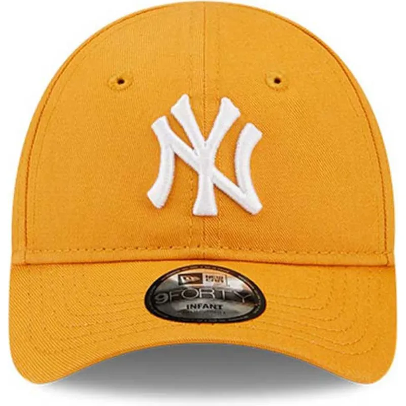 shapka-izvita-oranzhev-reguliruem-za-deca-9forty-league-essential-na-new-york-yankees-mlb-ot-new-era