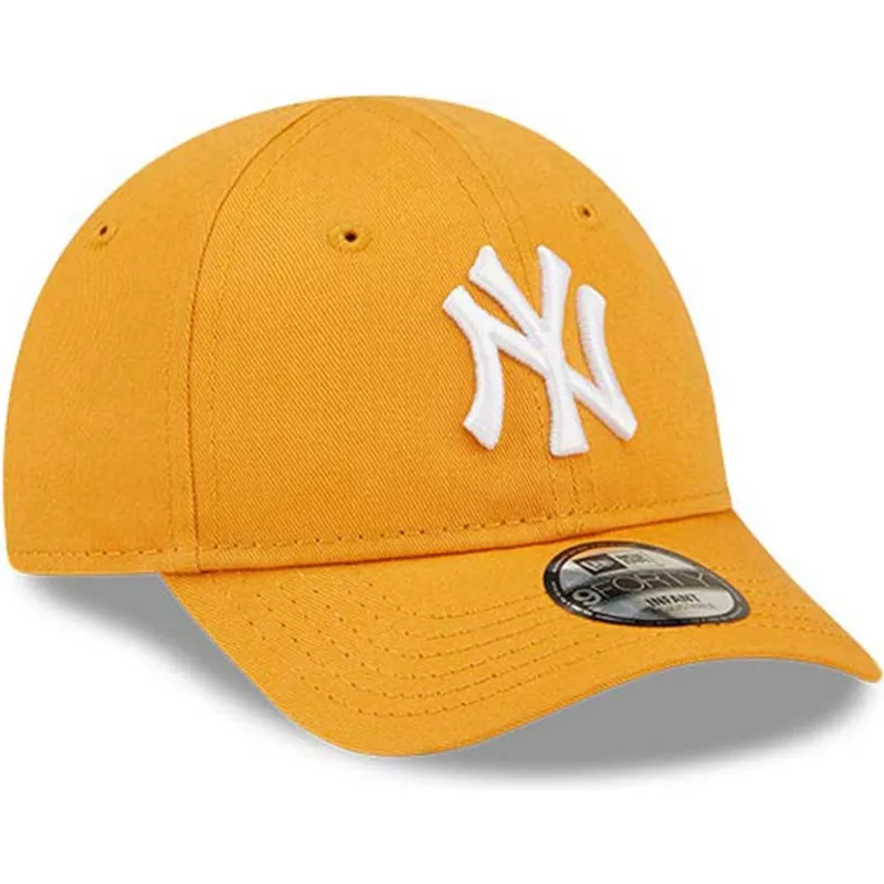 shapka-izvita-oranzhev-reguliruem-za-deca-9forty-league-essential-na-new-york-yankees-mlb-ot-new-era