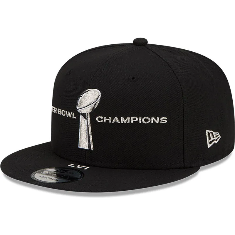 shapka-ploska-cherna-snapbek-9fifty-parade-super-bowl-champions-lvi-2022-na-los-angeles-rams-nfl-ot-new-era