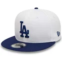 shapka-ploska-byala-snapbek-9fifty-crown-patches-na-los-angeles-dodgers-mlb-ot-new-era