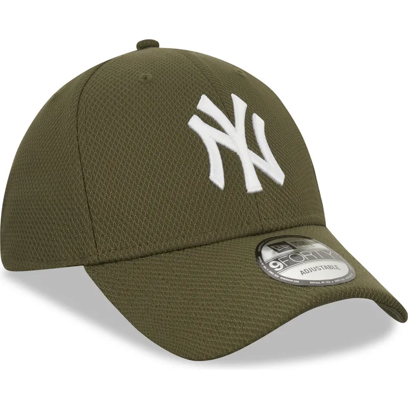 shapka-izvita-zelena-reguliruem-9forty-diamond-era-na-new-york-yankees-mlb-ot-new-era