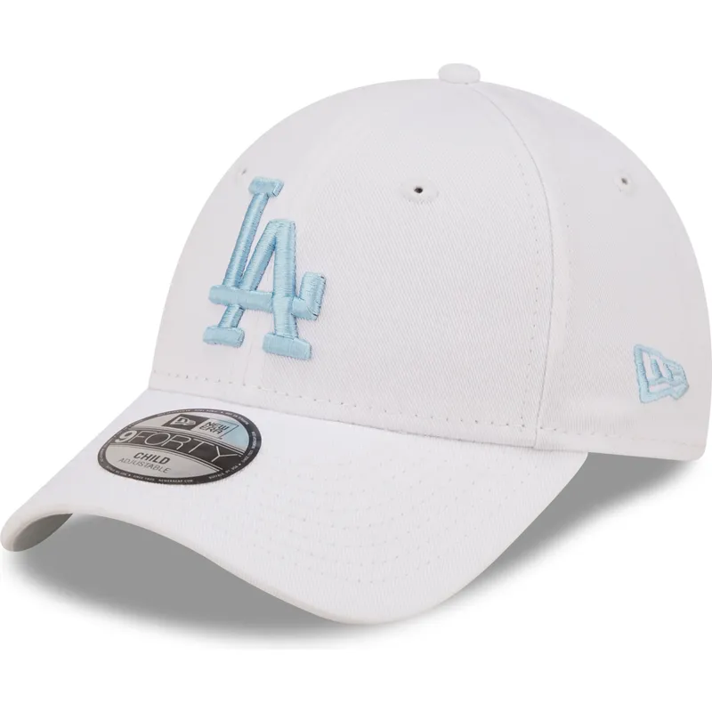 shapka-izvita-byala-reguliruem-za-deca-9forty-league-essential-na-los-angeles-dodgers-mlb-ot-new-era