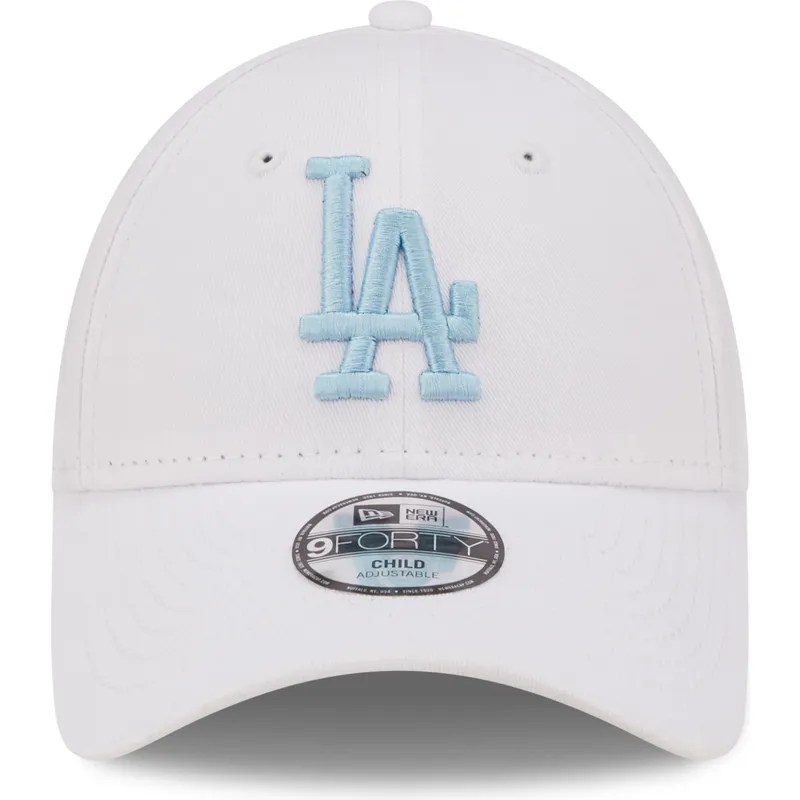 shapka-izvita-byala-reguliruem-za-deca-9forty-league-essential-na-los-angeles-dodgers-mlb-ot-new-era
