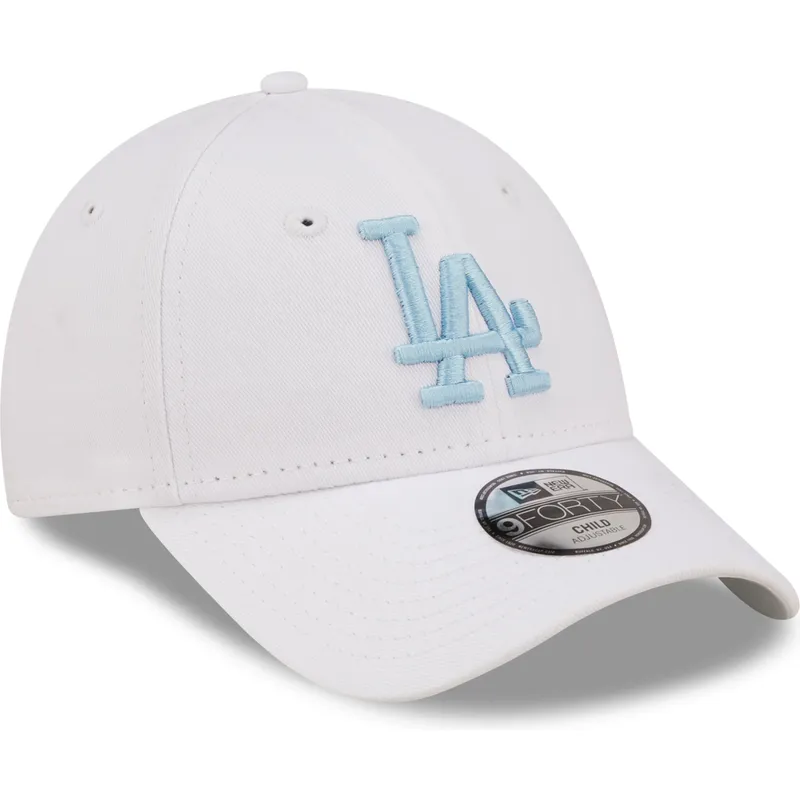 shapka-izvita-byala-reguliruem-za-deca-9forty-league-essential-na-los-angeles-dodgers-mlb-ot-new-era