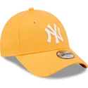shapka-izvita-oranzhev-reguliruem-za-deca-9forty-league-essential-na-new-york-yankees-mlb-ot-new-era