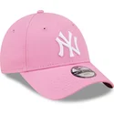 shapka-izvita-roza-reguliruem-za-deca-9forty-league-essential-na-new-york-yankees-mlb-ot-new-era