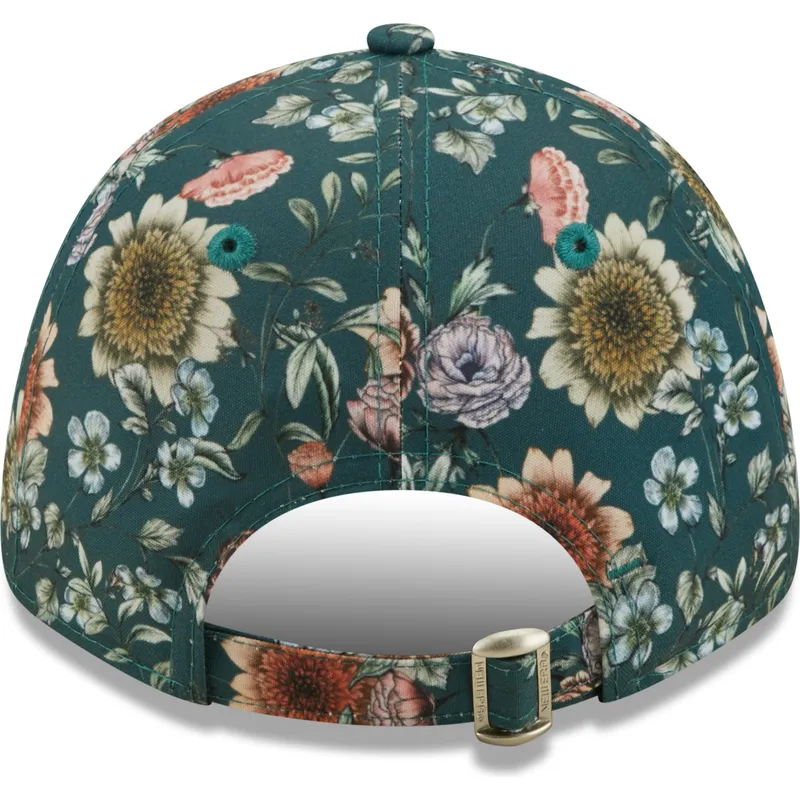 shapka-izvita-zelena-reguliruem-9forty-all-over-print-floral-na-new-york-yankees-mlb-ot-new-era