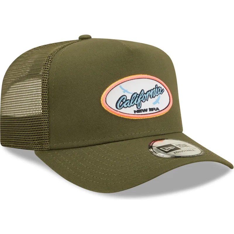 shapka-izvita-traker-zelena-snapbek-california-a-frame-oval-state-ot-new-era