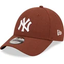 shapka-izvita-kafyav-reguliruem-9forty-linen-na-new-york-yankees-mlb-ot-new-era