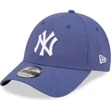 shapka-izvita-sinya-reguliruem-9forty-linen-na-new-york-yankees-mlb-ot-new-era