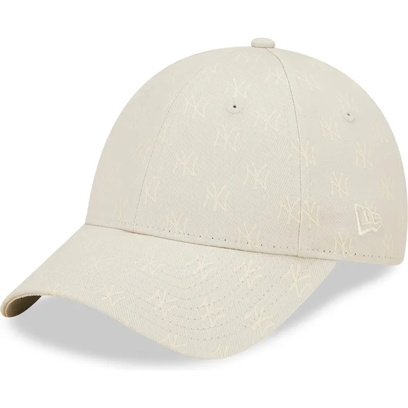 shapka-izvita-bezhov-reguliruem-9forty-monogram-na-new-york-yankees-mlb-ot-new-era