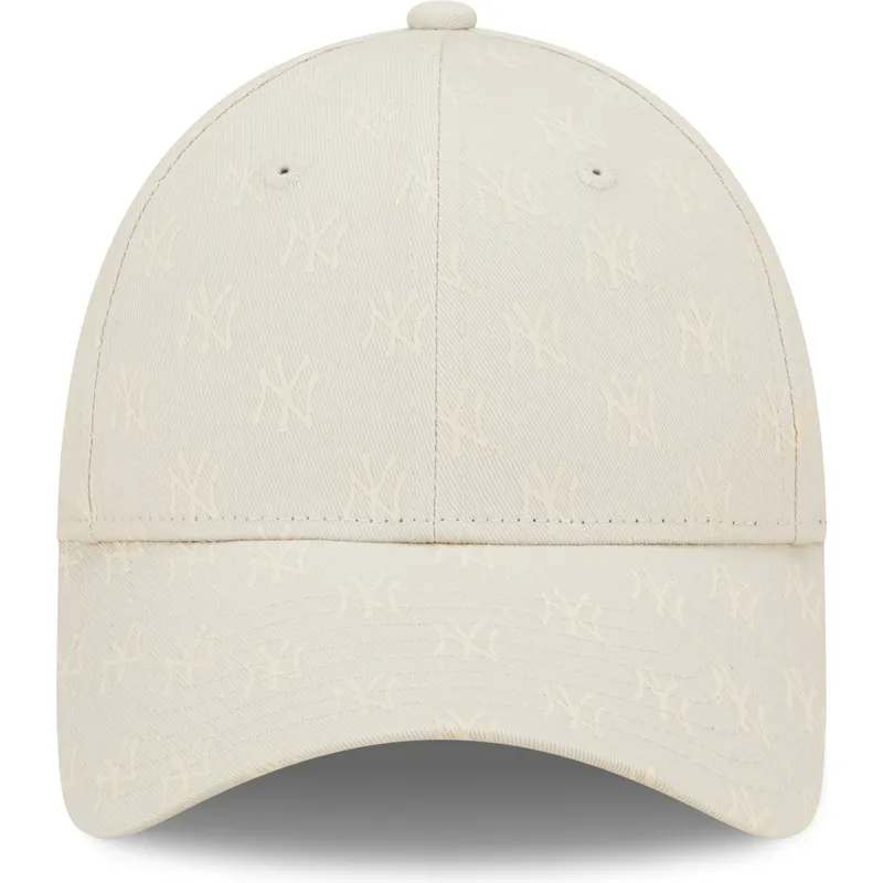 shapka-izvita-bezhov-reguliruem-9forty-monogram-na-new-york-yankees-mlb-ot-new-era