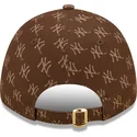 shapka-izvita-kafyav-reguliruem-9forty-monogram-na-new-york-yankees-mlb-ot-new-era