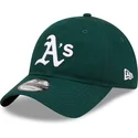 shapka-izvita-zelena-reguliruem-9twenty-league-essential-na-oakland-athletics-mlb-ot-new-era