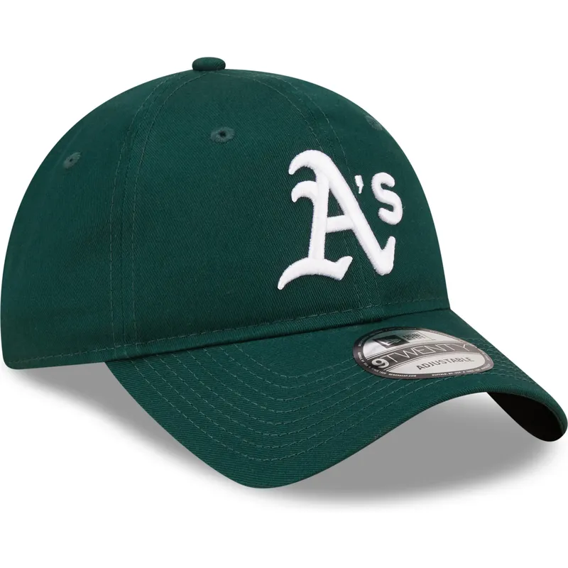shapka-izvita-zelena-reguliruem-9twenty-league-essential-na-oakland-athletics-mlb-ot-new-era