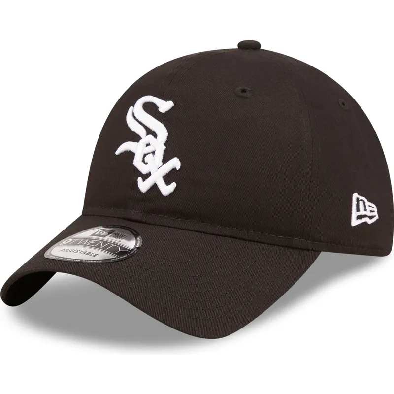 shapka-izvita-cherna-reguliruem-9twenty-league-essential-na-chicago-white-sox-mlb-ot-new-era