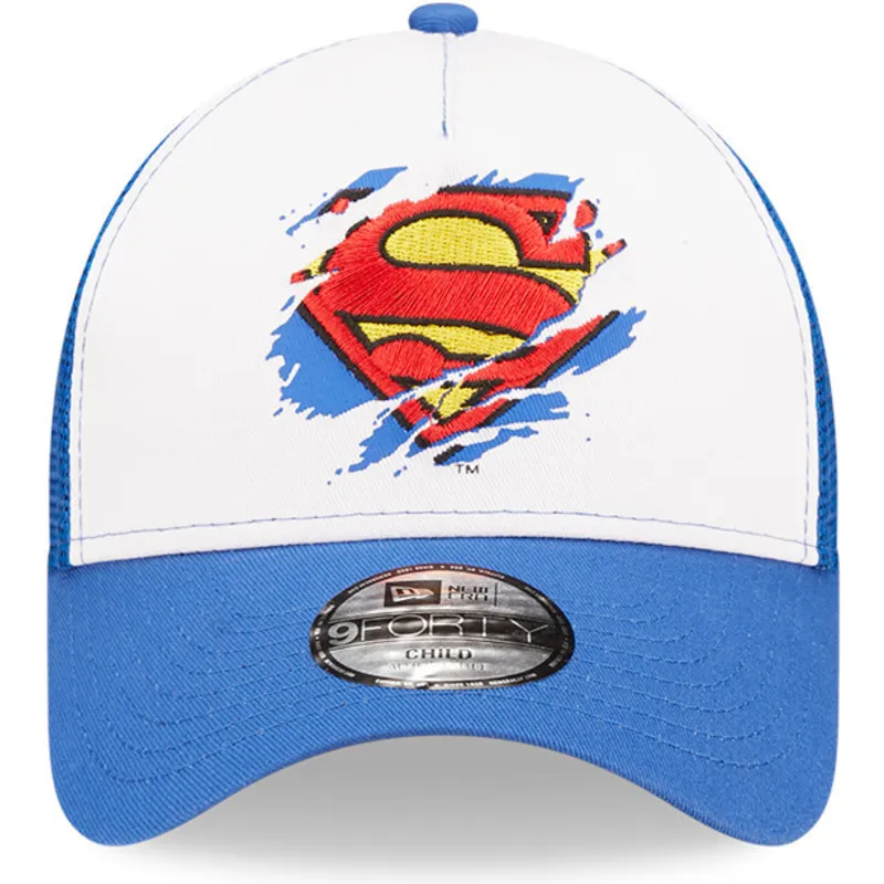 shapka-izvita-traker-sinya-snapbek-za-deca-a-frame-na-superman-dc-comics-ot-new-era