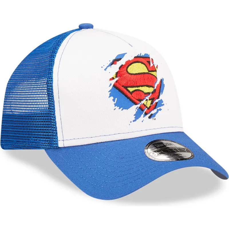 shapka-izvita-traker-sinya-snapbek-za-deca-a-frame-na-superman-dc-comics-ot-new-era