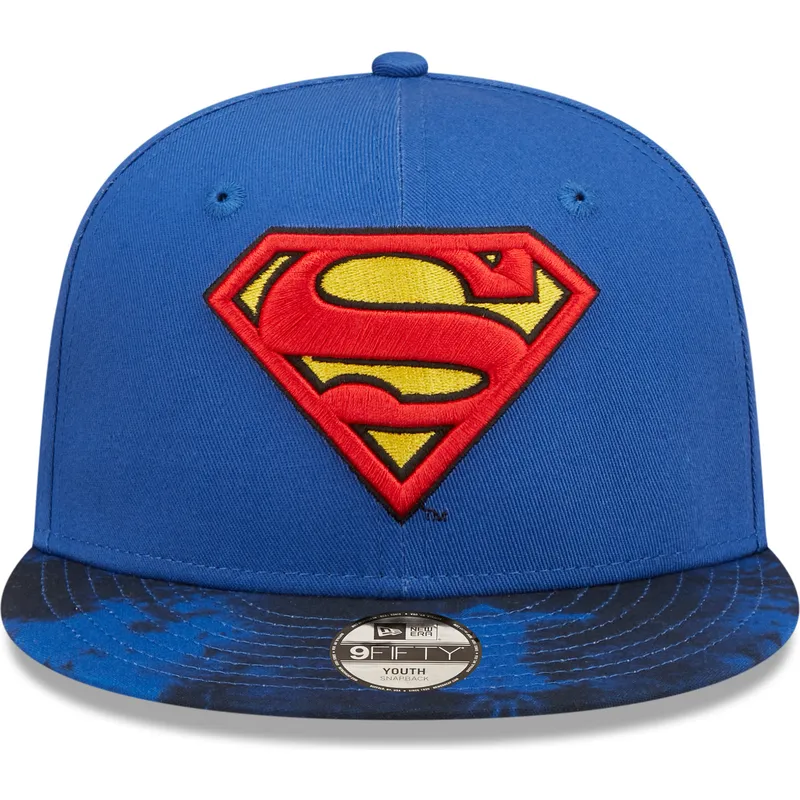 shapka-ploska-sinya-snapbek-za-deca-9fifty-na-superman-dc-comics-ot-new-era