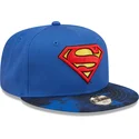 shapka-ploska-sinya-snapbek-za-deca-9fifty-na-superman-dc-comics-ot-new-era