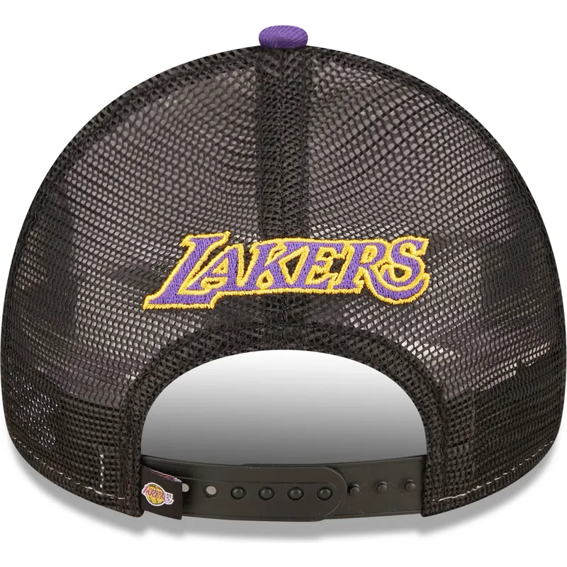 weisse-schwarze-und-violette-trucker-kappe-a-frame-team-colour-der-los-angeles-lakers-nba-von-new-era