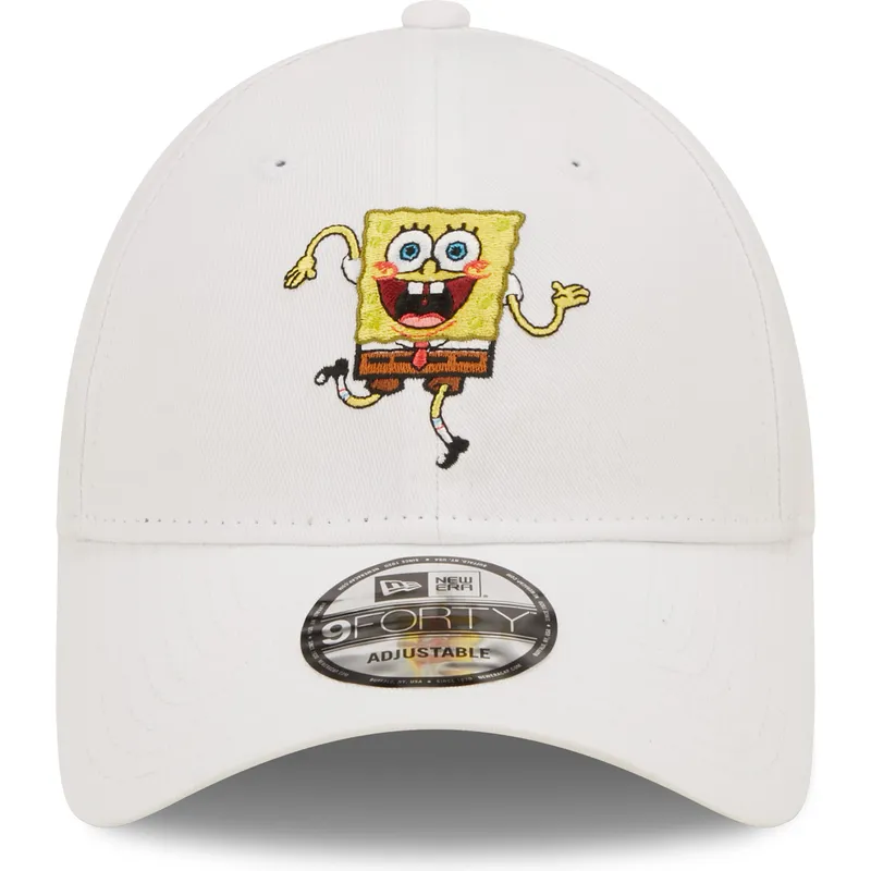 shapka-izvita-byala-reguliruem-9forty-na-spongebob-ot-new-era