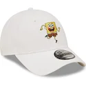 shapka-izvita-byala-reguliruem-9forty-na-spongebob-ot-new-era