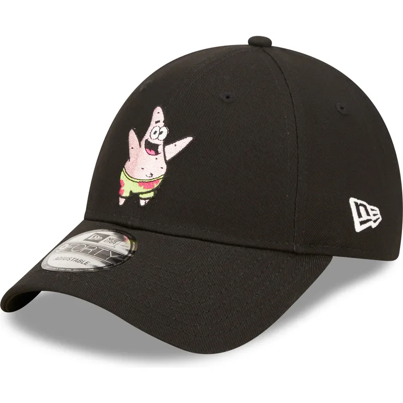 shapka-izvita-cherna-reguliruem-9forty-na-spongebob-i-patrick-star-ot-new-era