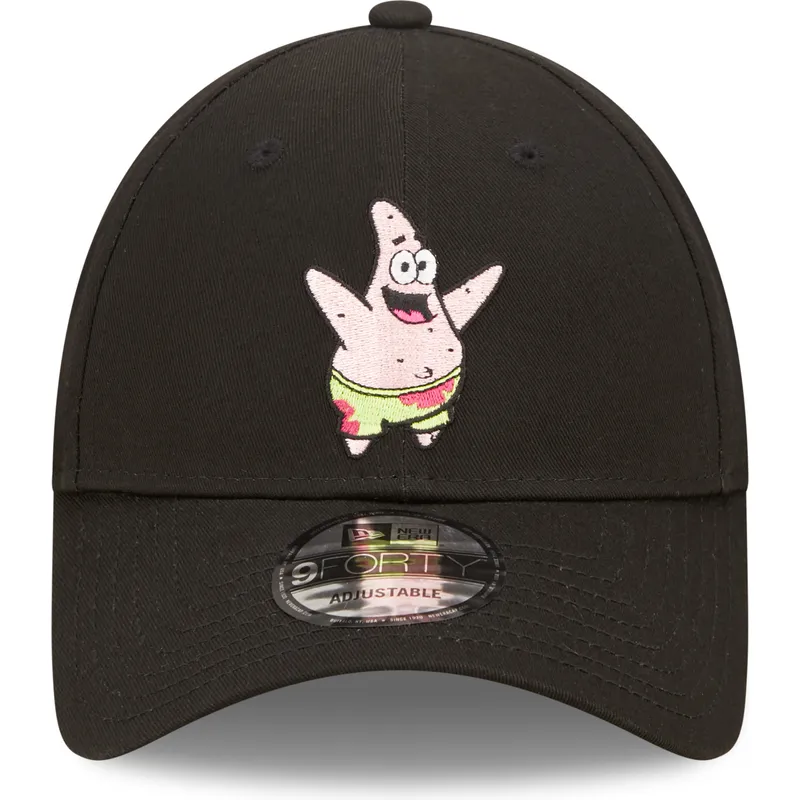 shapka-izvita-cherna-reguliruem-9forty-na-spongebob-i-patrick-star-ot-new-era