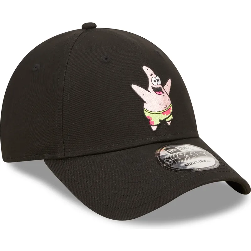 shapka-izvita-cherna-reguliruem-9forty-na-spongebob-i-patrick-star-ot-new-era