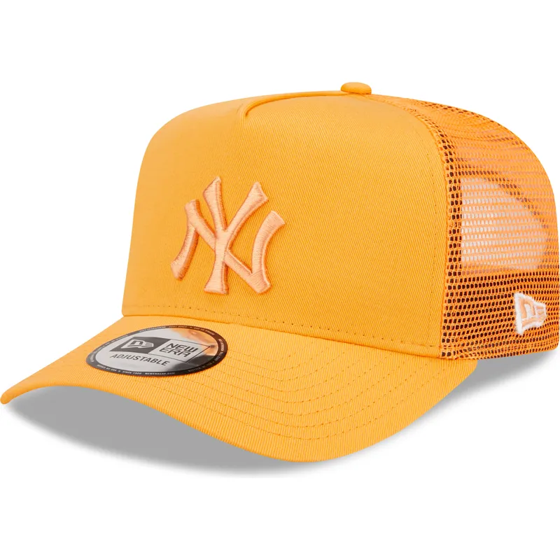 shapka-izvita-oranzhev-snapbek-a-frame-tonal-mesh-na-new-york-yankees-mlb-ot-new-era