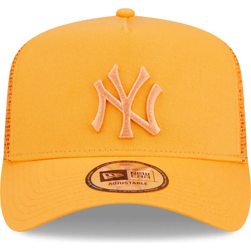 shapka-izvita-oranzhev-snapbek-a-frame-tonal-mesh-na-new-york-yankees-mlb-ot-new-era