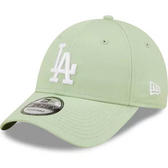 New Era Curved Brim 9FORTY League Essential Los Angeles Dodgers MLB Light Green Adjustable Cap