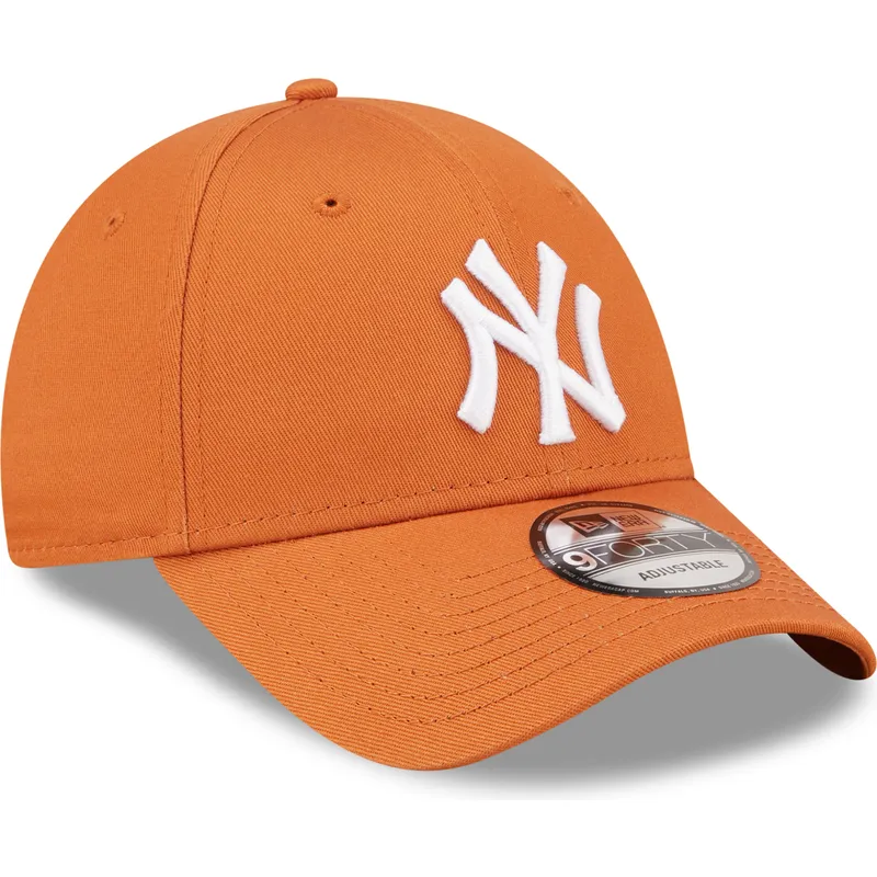 shapka-izvita-oranzhev-reguliruem-9forty-league-essential-na-new-york-yankees-mlb-ot-new-era