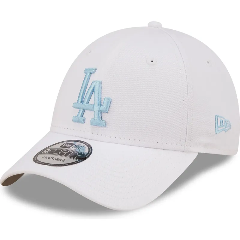 shapka-izvita-byala-reguliruem-9forty-league-essential-na-los-angeles-dodgers-mlb-ot-new-era