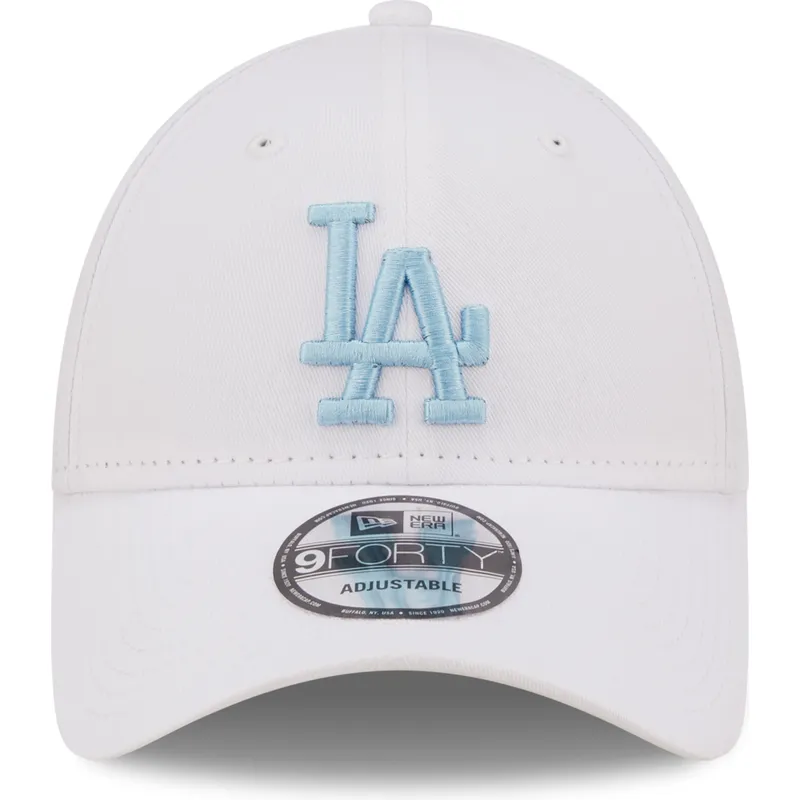 shapka-izvita-byala-reguliruem-9forty-league-essential-na-los-angeles-dodgers-mlb-ot-new-era