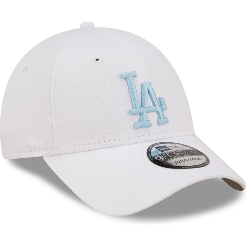 shapka-izvita-byala-reguliruem-9forty-league-essential-na-los-angeles-dodgers-mlb-ot-new-era