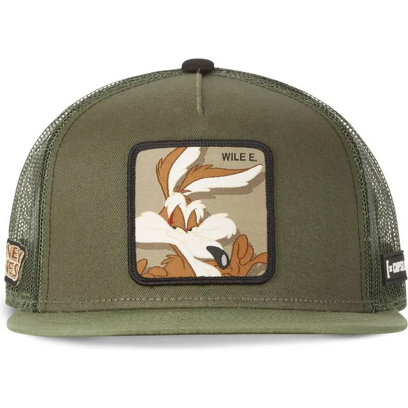 shapka-ploska-traker-zelena-snapbek-casf-wi4-kojot-looney-tunes-ot-capslab