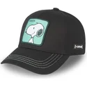 capslab-peanuts-snoopy-nu1-schwarze-snapback-kappe-mit-gebogenem-schirm
