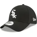 new-era-curved-brim-9forty-the-league-chicago-white-sox-mlb-adjustable-cap-schwarz