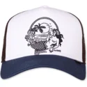 shapka-izvita-byala-snapback-na-gorra-trucker-blanca-marron-y-azul-lazy-mermaid-hft-lazy-days-are-the-best-days-ot-djinns