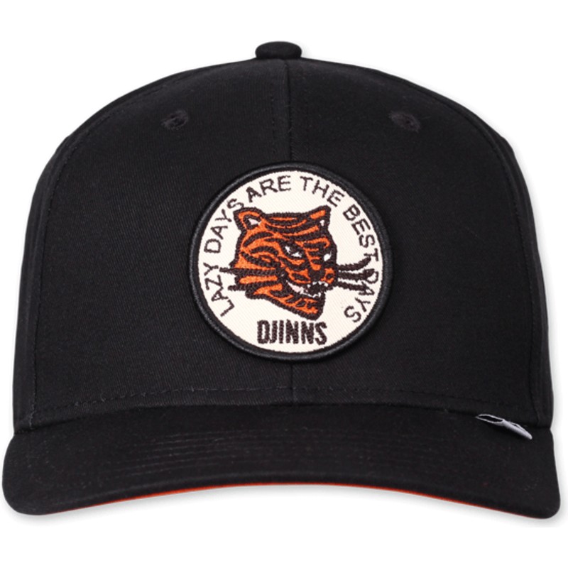 djinns-curved-brim-lazy-tiger-truefit-lazy-days-are-the-best-days-black-adjustable-cap