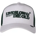 hvid-og-gron-trucker-kasket-live-slow-die-old-hft-lsdo-fra-djinns