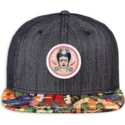 shapka-ploska-cherna-snapbek-frida-kahlo-linen-rev-ot-djinns