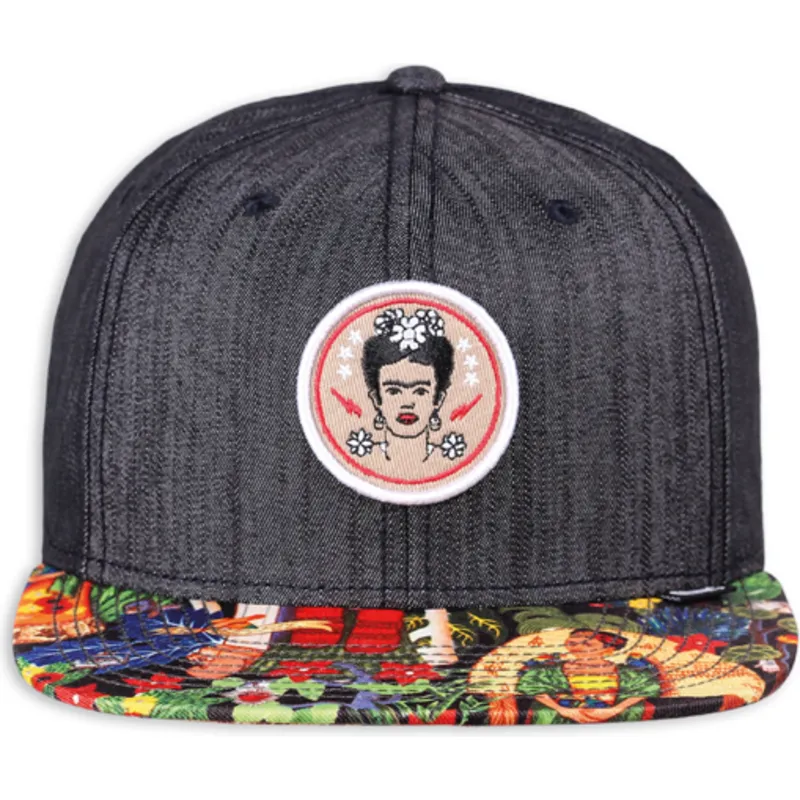 shapka-ploska-cherna-snapbek-frida-kahlo-linen-rev-ot-djinns