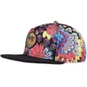 shapka-ploska-mnogocveten-snapbek-peacock-linen-ot-djinns