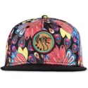 flerfarvet-flat-cap-snapback-peacock-linen-fra-djinns